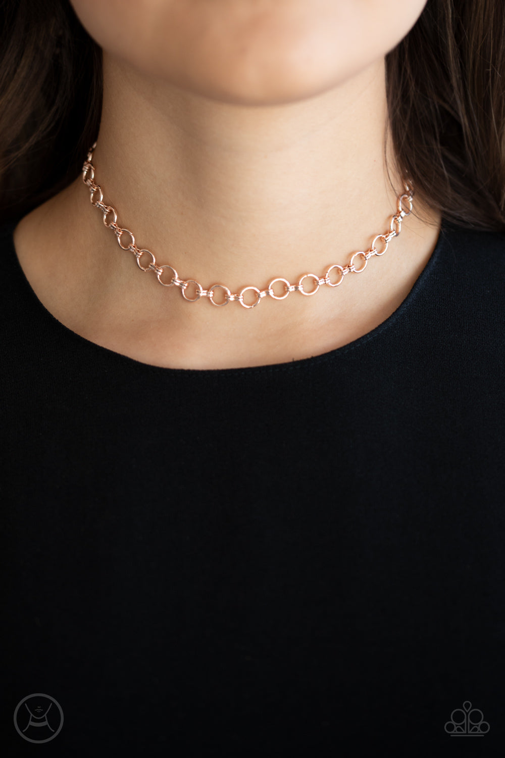 Paparazzi - Insta Connection - Rose Gold Necklace