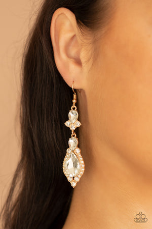 Paparazzi - Fully Flauntable - Gold Earrings