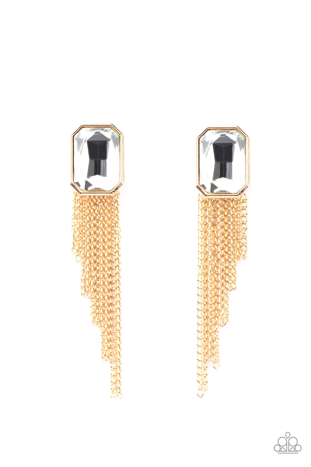 Paparazzi - Save for a REIGNy Day - Gold Earrings