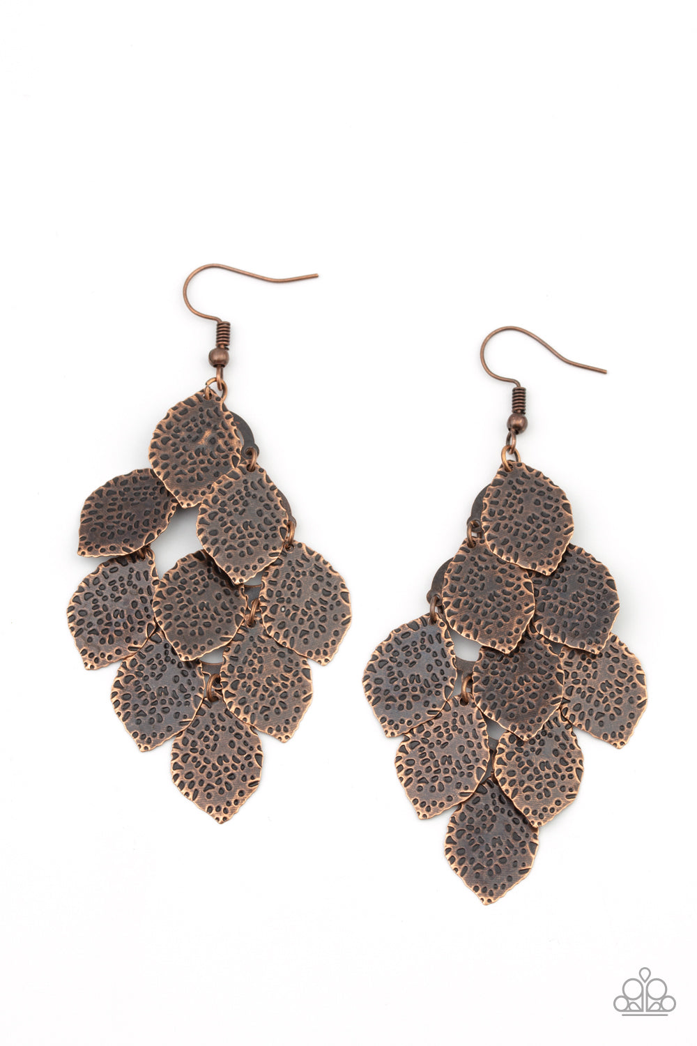 Paparazzi - Loud and Leafy - Copper Earrings