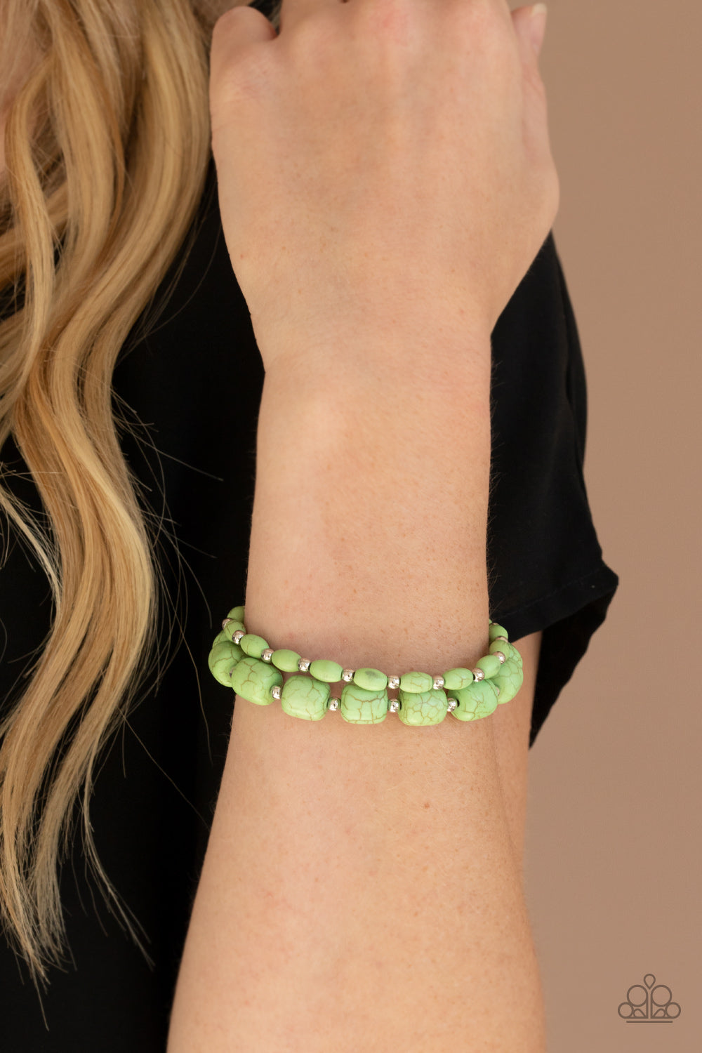 Paparazzi - Colorfully Country - Green Bracelet