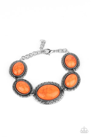 Paparazzi - MESA Time Zone - Orange Bracelet
