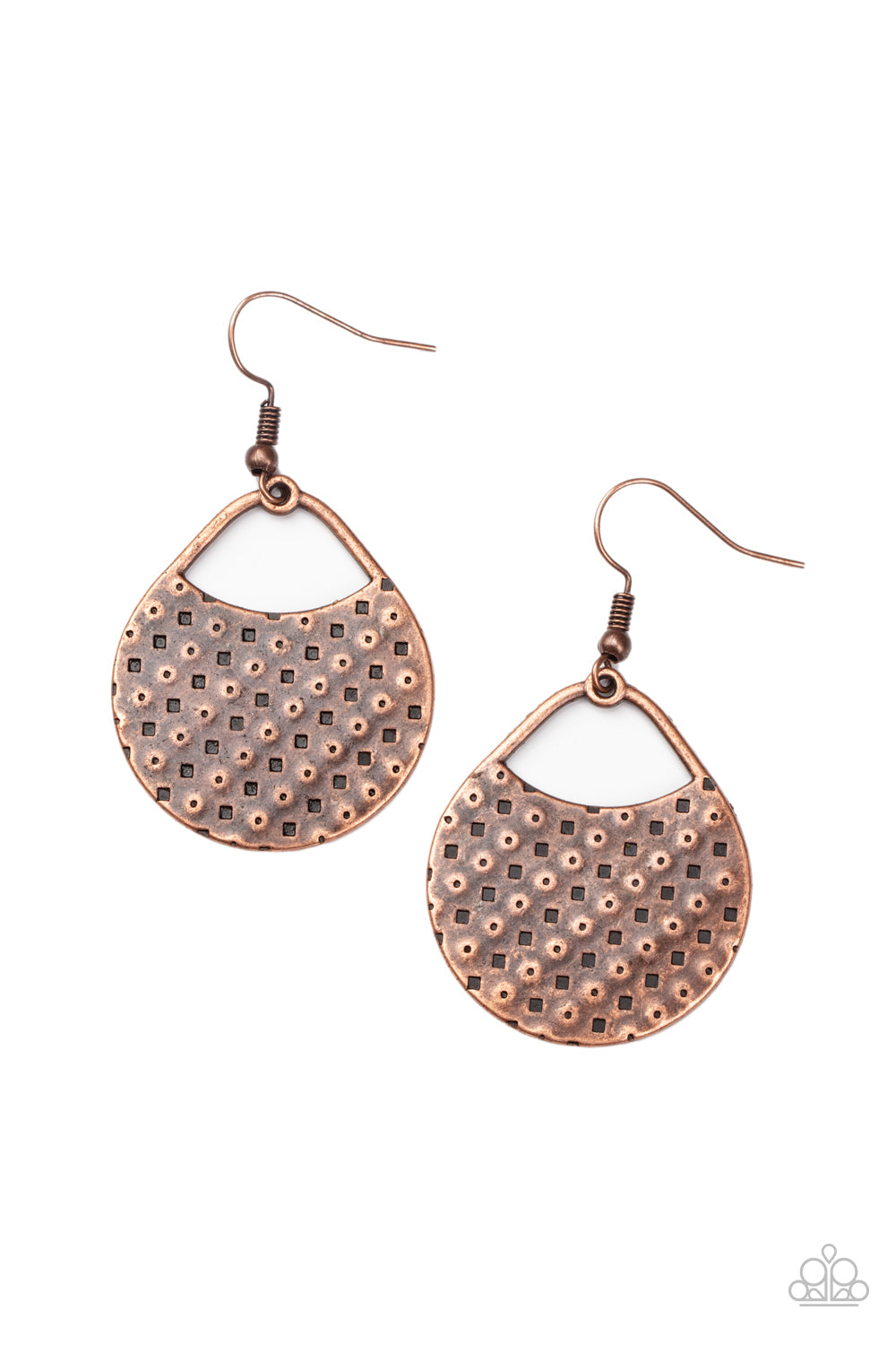 Paparazzi - Im Sensing a Pattern Here - Copper Earrings