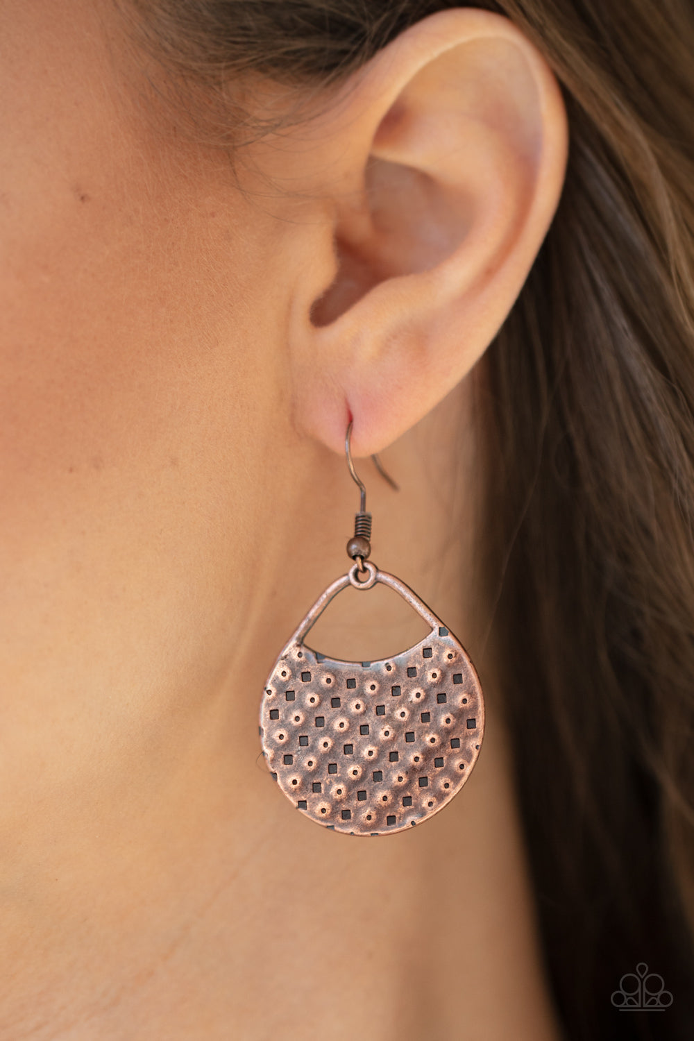 Paparazzi - Im Sensing a Pattern Here - Copper Earrings