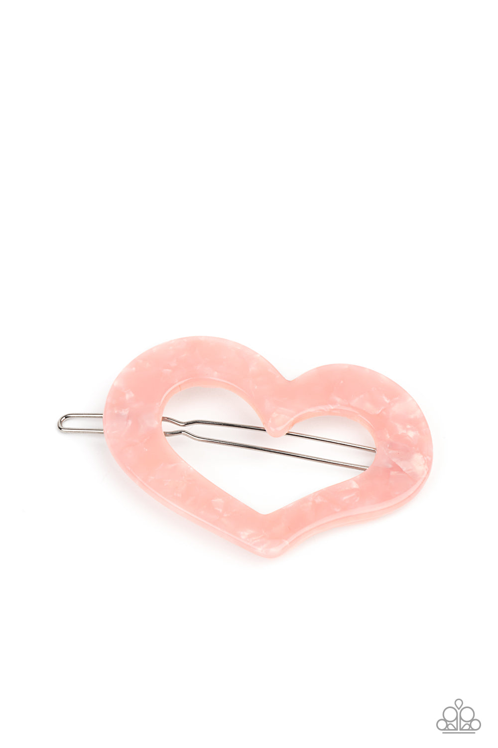 Paparazzi - HEART Not to Love - Pink Hair Clip