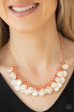 Paparazzi - BEACHFRONT and Center - Copper Necklace