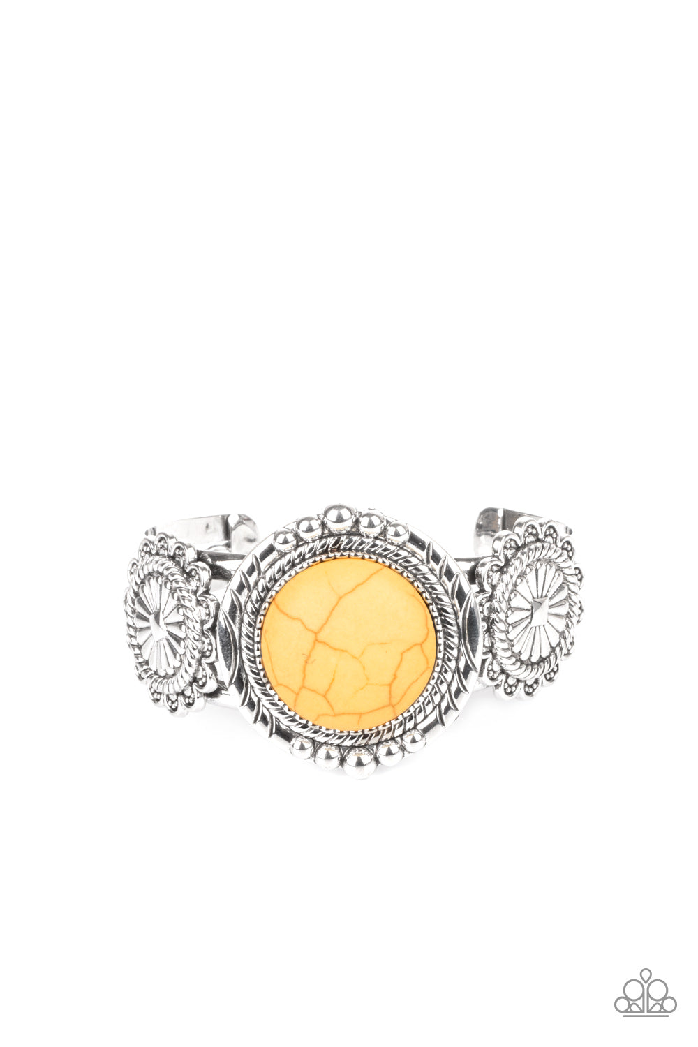 Paparazzi - Mojave Motif - Yellow Bracelet