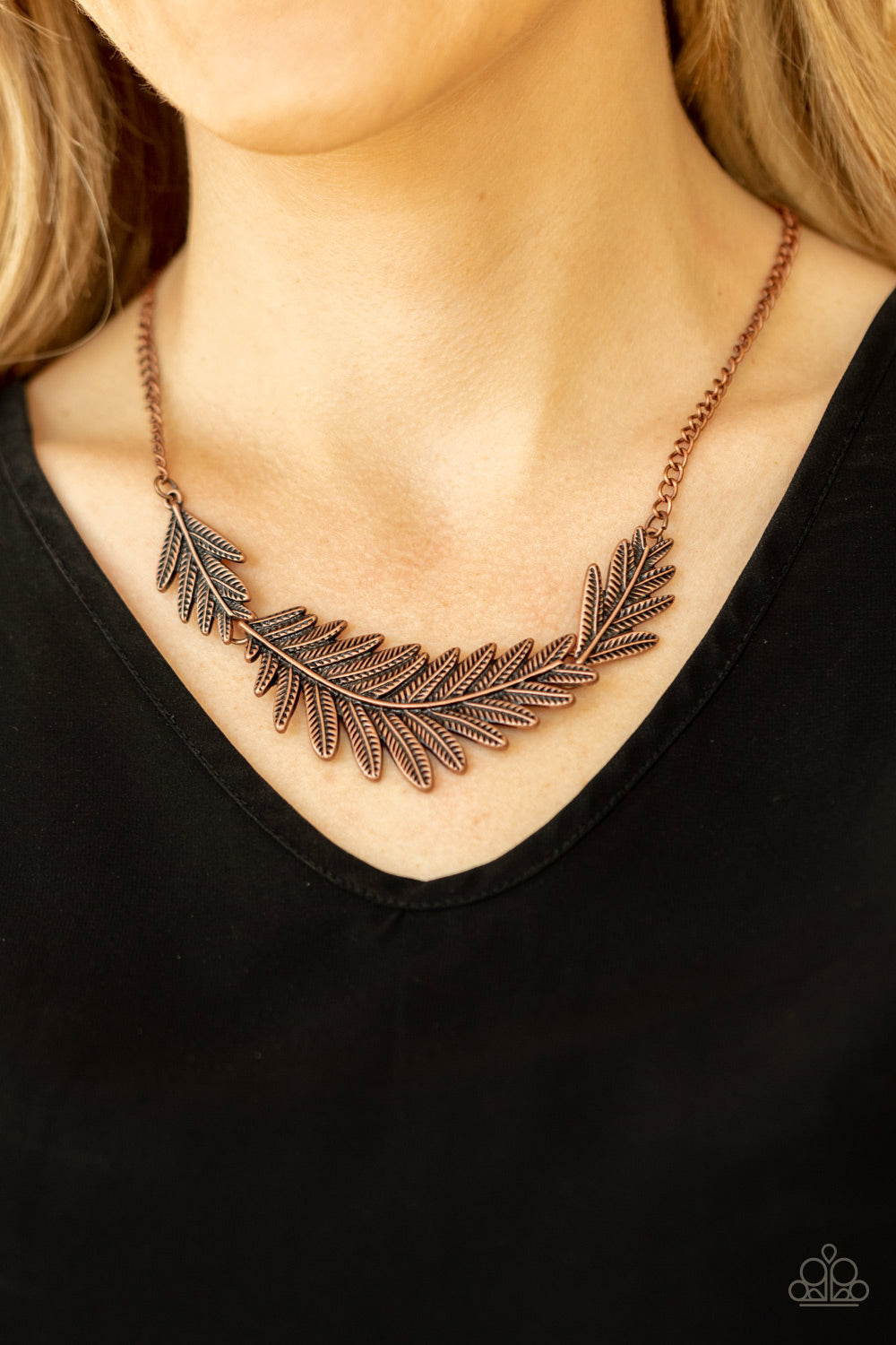 Paparazzi - Queen of the QUILL - Copper Necklace