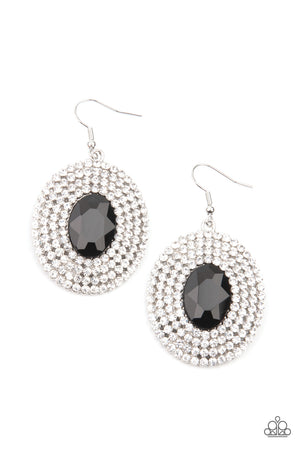 Paparazzi - FIERCE Field - Black Earrings