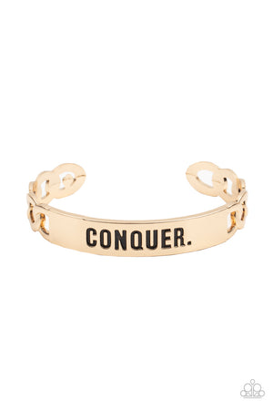Paparazzi - Conquer Your Fears - Gold Bracelet