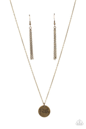 Paparazzi - Choose Faith - Brass Necklace