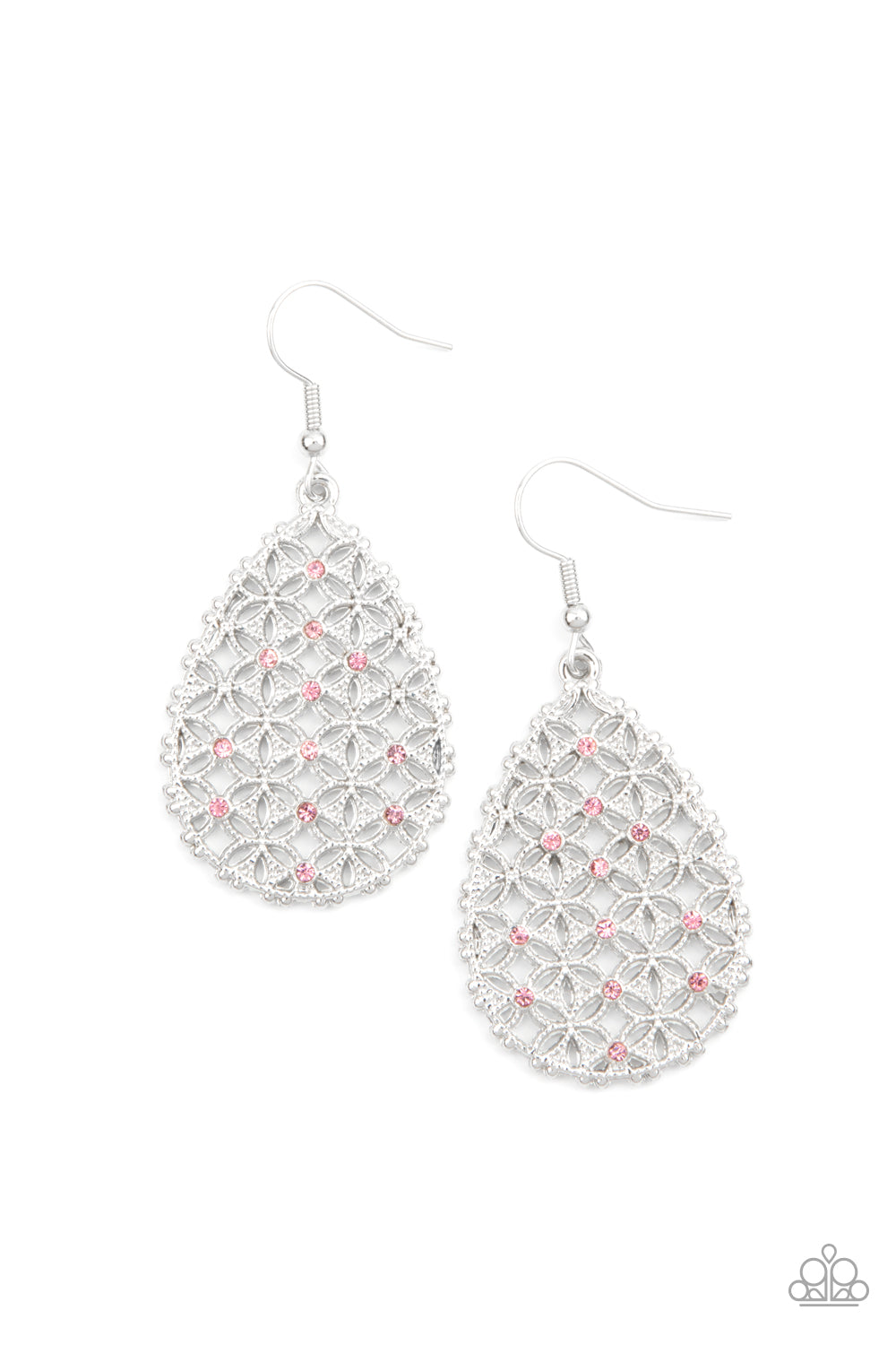 Paparazzi - Glorious Gardens - Pink Earrings