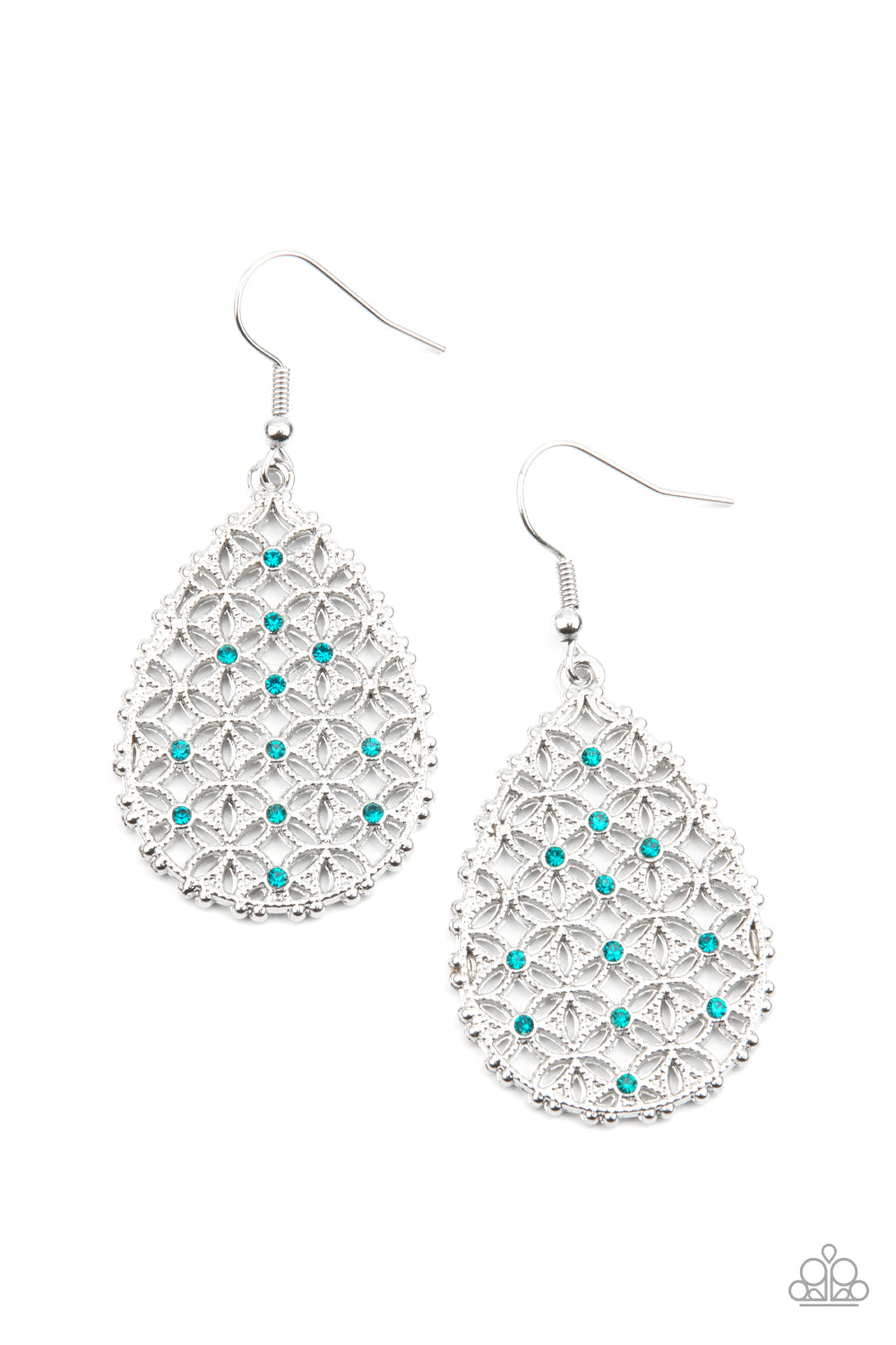 Paparazzi - Glorious Gardens - Blue Earrings