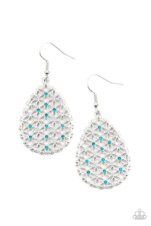 Paparazzi - Glorious Gardens - Blue Earrings