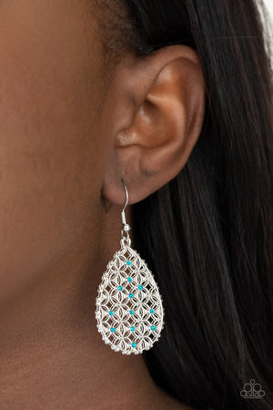 Paparazzi - Glorious Gardens - Blue Earrings