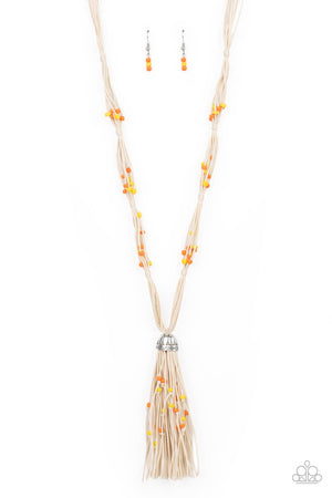 Paparazzi - Summery Sensations - Orange Necklace