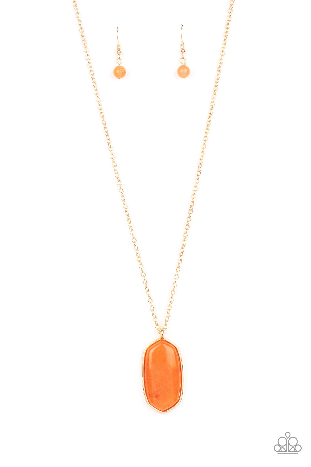 Paparazzi - Elemental Elegance - Orange Necklace