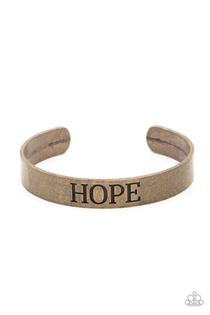 Paparazzi - Hope Makes The World Go Round - Brass Bracelet