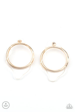 Paparazzi - Clear The Way! - Gold Earrings