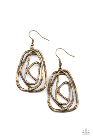 Paparazzi - Artisan Relic - Brass Earrings