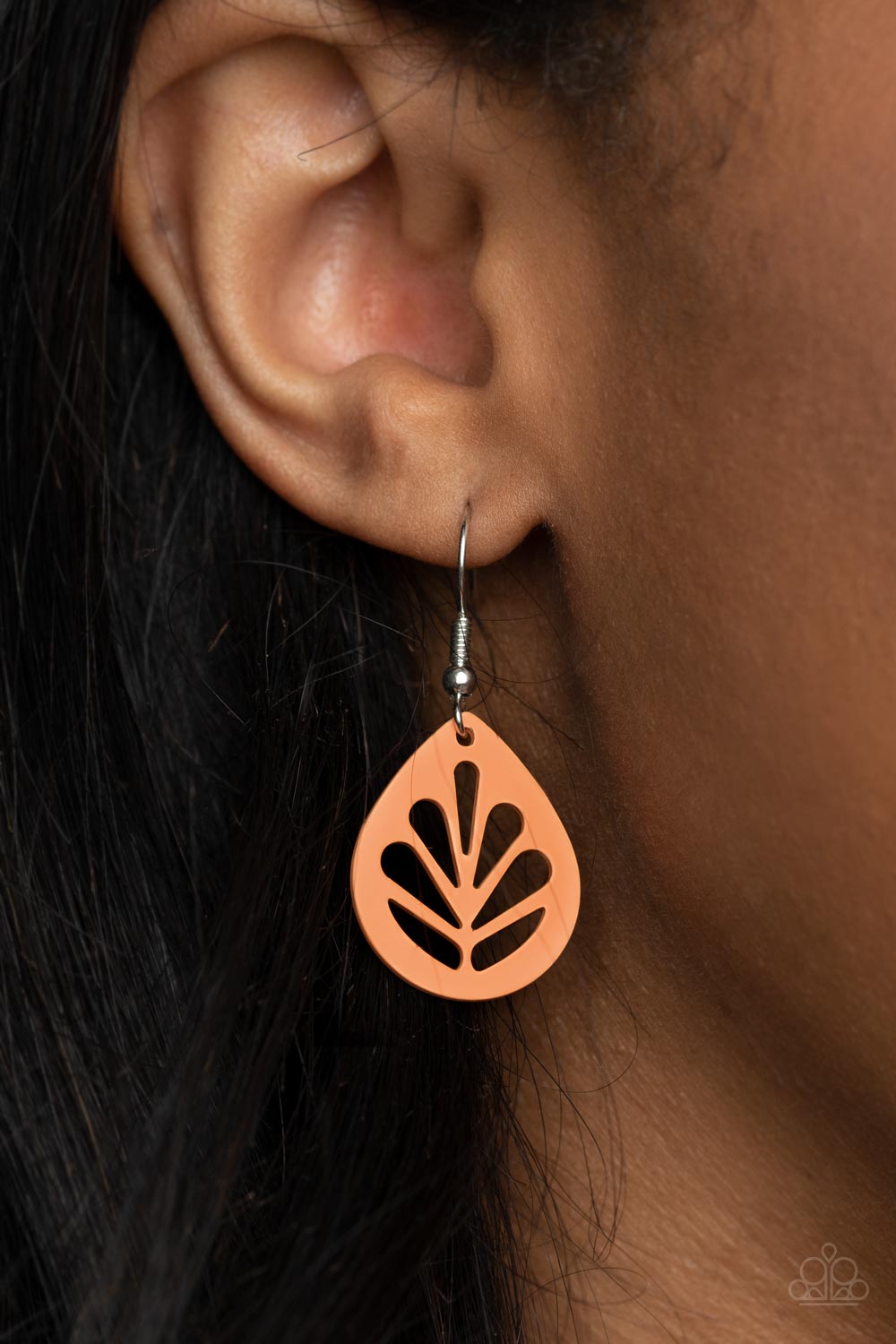 Paparazzi - LEAF Yourself Wide Open - Orange Earrings