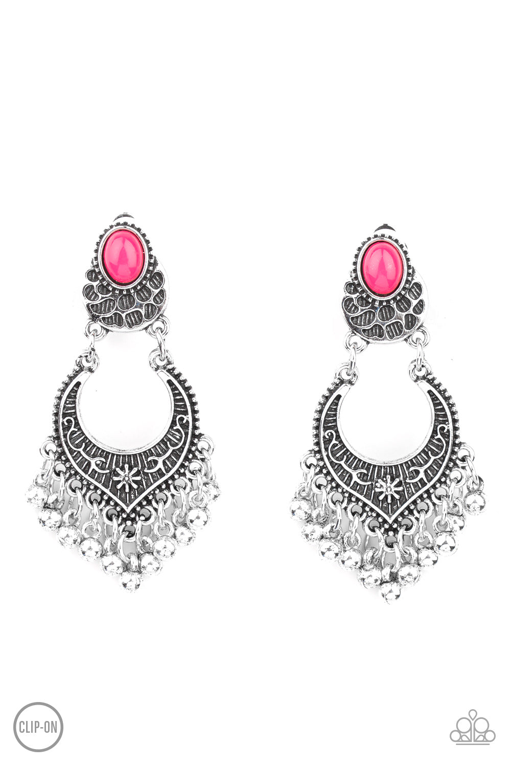 Paparazzi - Summery Gardens - Pink Earrings