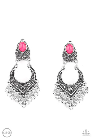 Paparazzi - Summery Gardens - Pink Earrings
