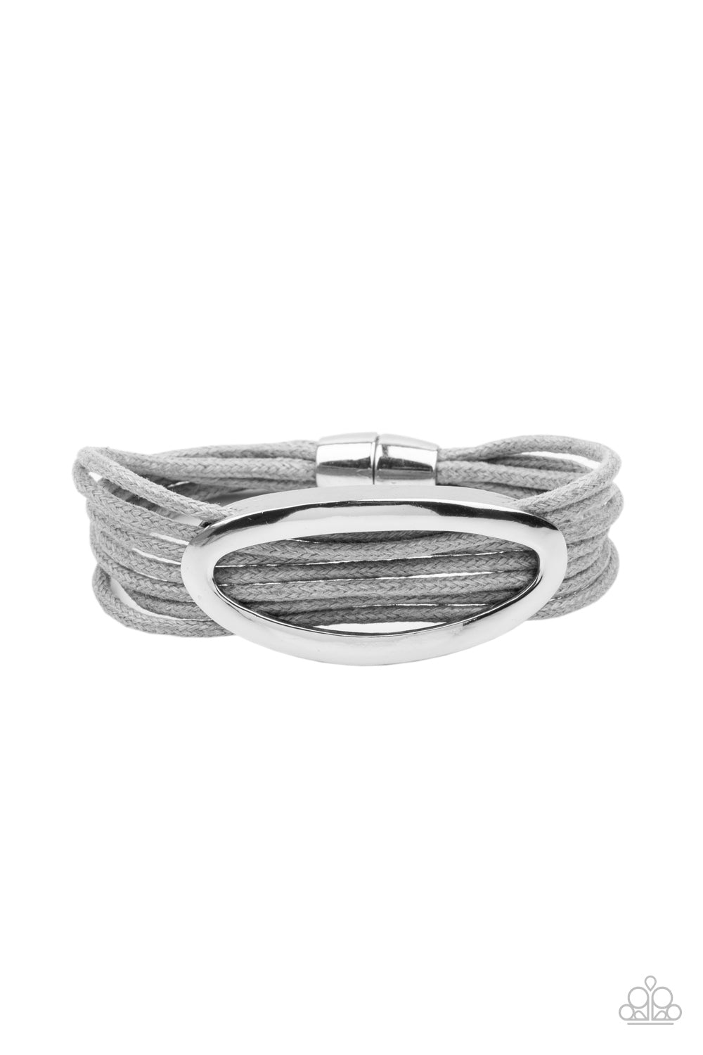 Paparazzi - Corded Couture - Silver Bracelet