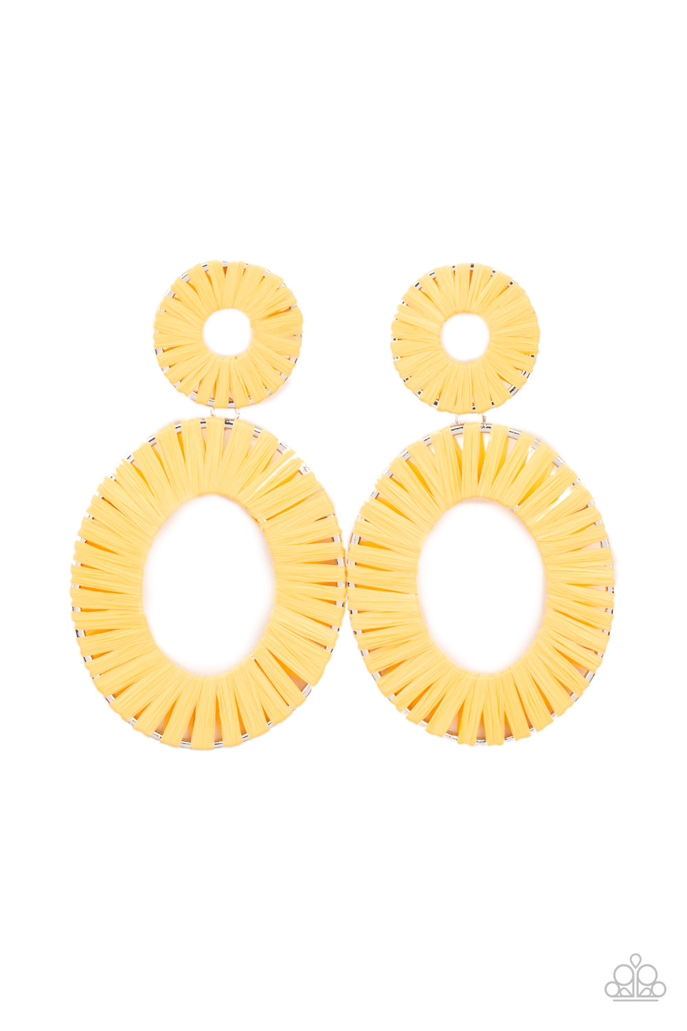 Paparazzi - Foxy Flamenco - Yellow Earrings