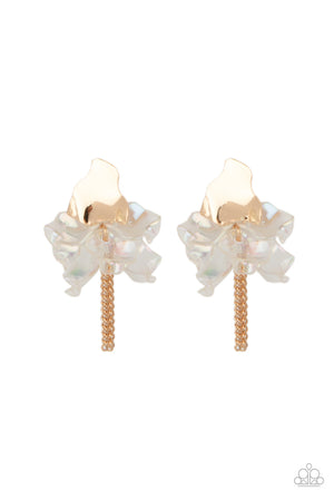 Paparazzi - Harmonically Holographic - Gold Earrings