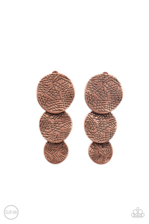 Paparazzi - Ancient Antiquity - Copper Earrings