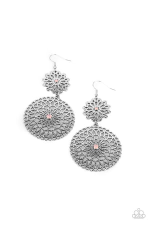 Paparazzi - Garden Mantra - Pink Earrings