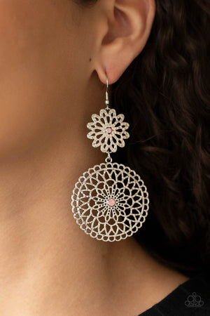 Paparazzi - Garden Mantra - Pink Earrings