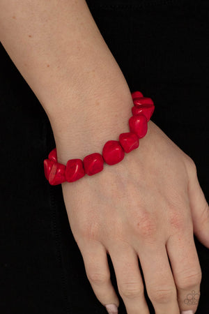 Paparazzi - Prehistoric Paradise - Red Bracelet