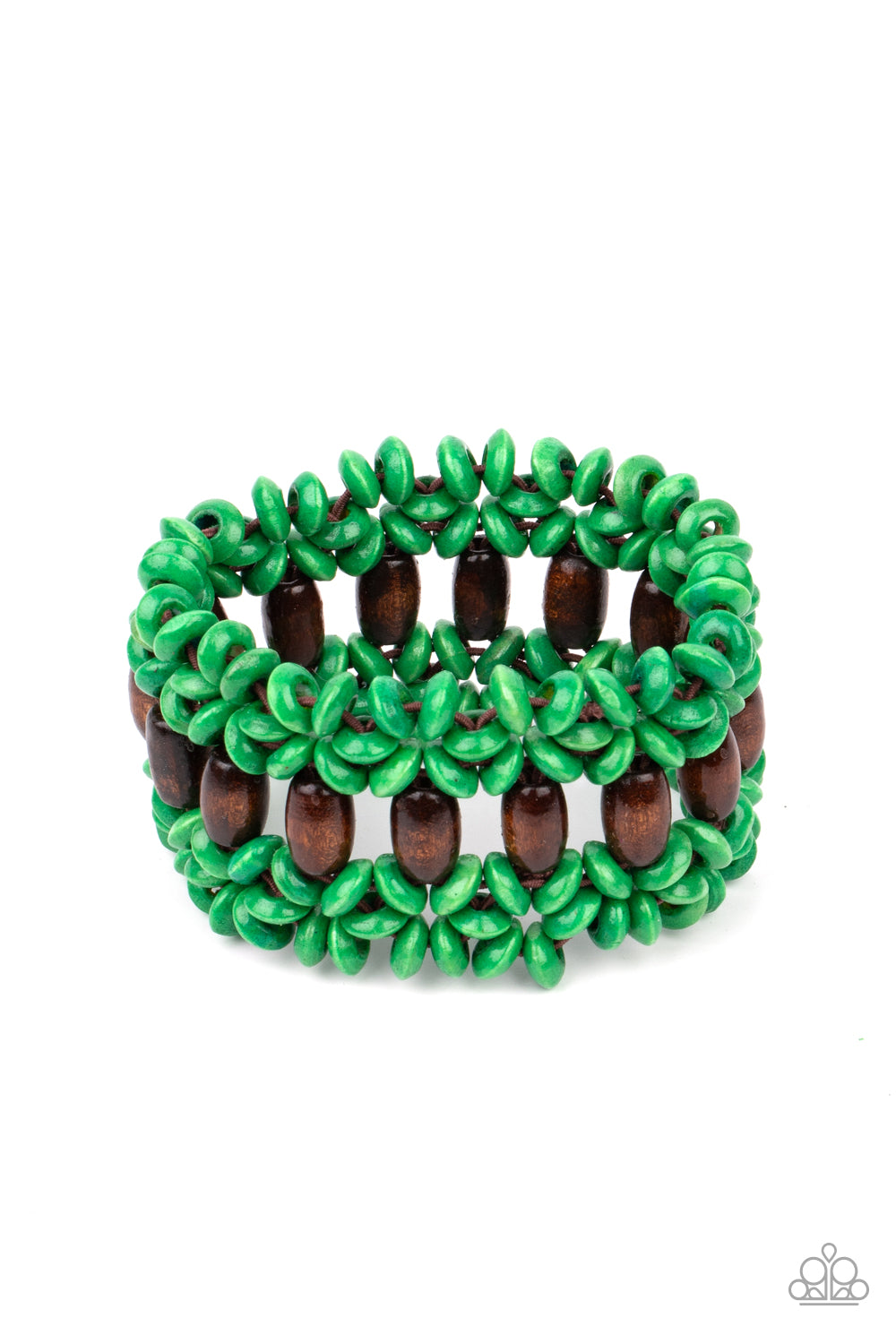 Paparazzi - Bali Beach Retreat - Green Bracelet