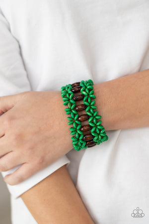 Paparazzi - Bali Beach Retreat - Green Bracelet