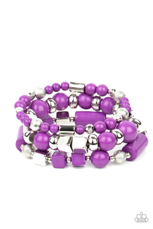 Paparazzi - Perfectly Prismatic - Purple Bracelet