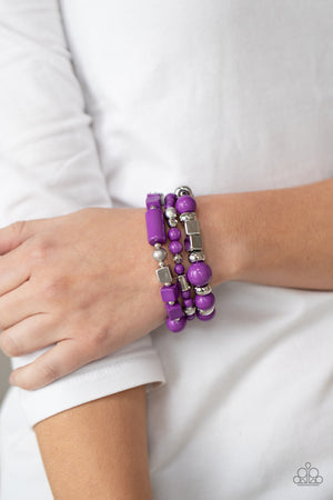 Paparazzi - Perfectly Prismatic - Purple Bracelet