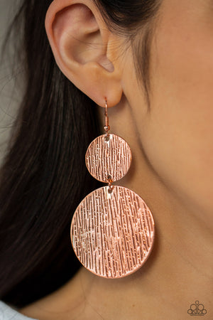 Paparazzi Accessories Status CYMBAL - Copper Earrings