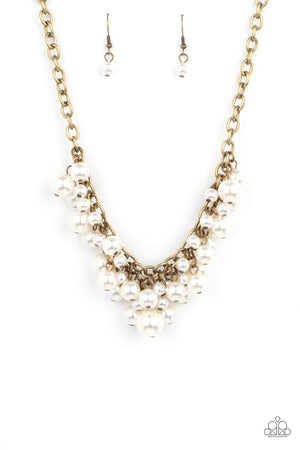 Paparazzi - Down For The COUNTESS - Brass Necklace