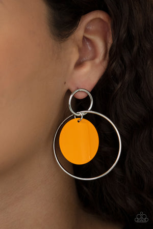 Paparazzi - POP, Look, and Listen - Orange Earrings
