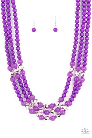 Paparazzi - STAYCATION All I Ever Wanted - Purple Necklace