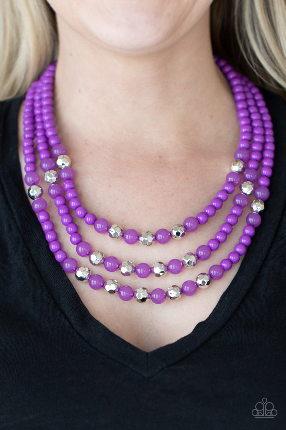 Paparazzi - STAYCATION All I Ever Wanted - Purple Necklace