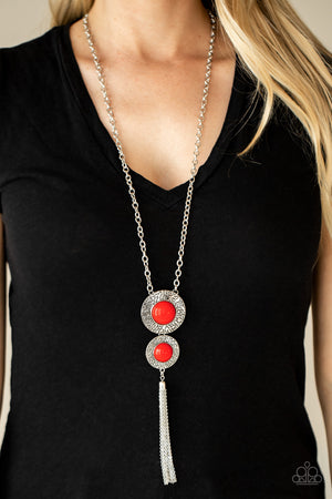 Paparazzi - Abstract Artistry - Red Necklace