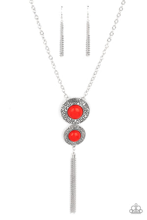 Paparazzi - Abstract Artistry - Red Necklace
