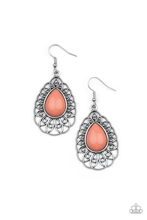 Paparazzi - Dream STAYCATION - Orange Earrings