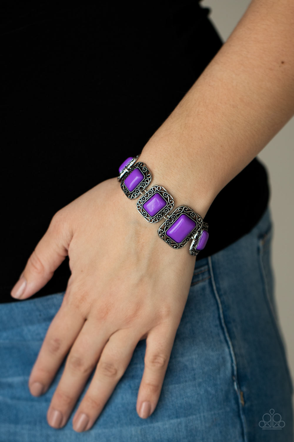 Paparazzi - Retro Rodeo - Purple Bracelet
