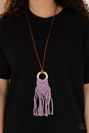 Paparazzi - Crafty Couture - Purple Necklace