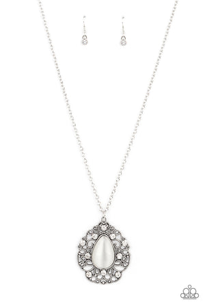 Paparazzi - Bewitched Beam - White Necklace