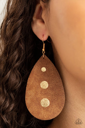 Paparazzi - Rustic Torrent - Gold Earrings